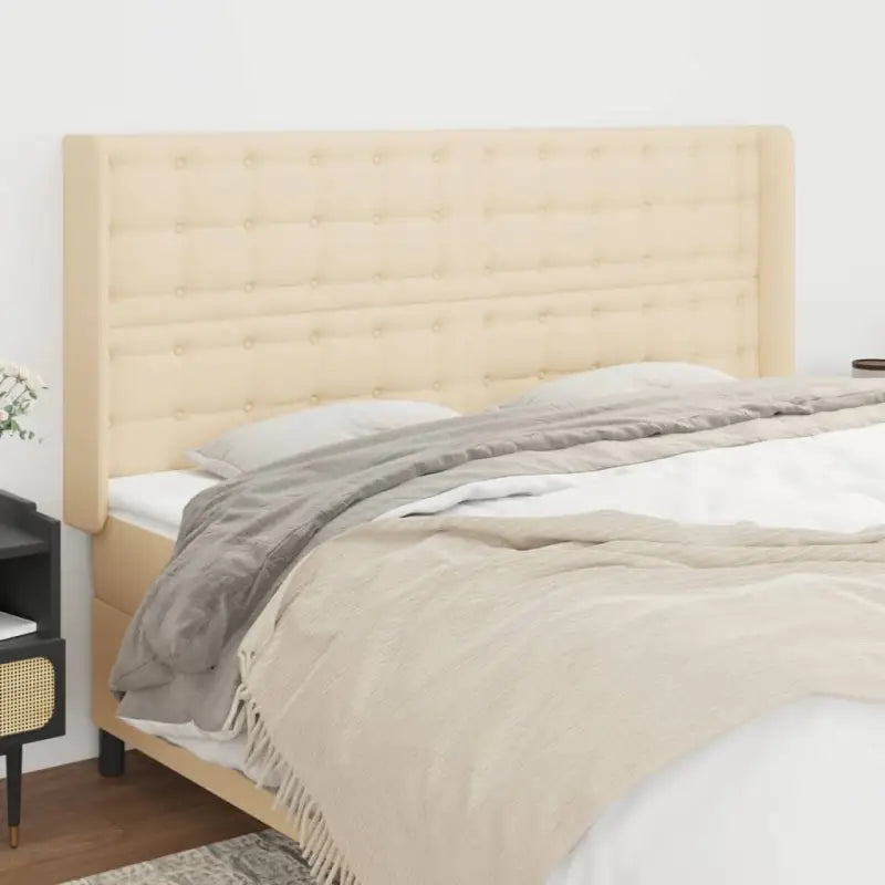 Hoofdborden en voetborden levering bevat voor een stijlvolle slaapkamer uitbreiding - Crème / 183 x 16 x 118/128 cm / 1
