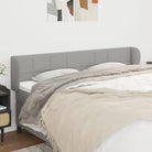 Hoofdborden en voetborden levering bevat voor een stijlvolle slaapkamer - Lichtgrijs / 203 x 23 x 78/88 cm / 1