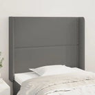 Hoofdborden en voetborden met hoogwaardig kunstleer levering bevat - Grijs / 103 x 16 x 118/128 cm / 1 - Hoofdborden
