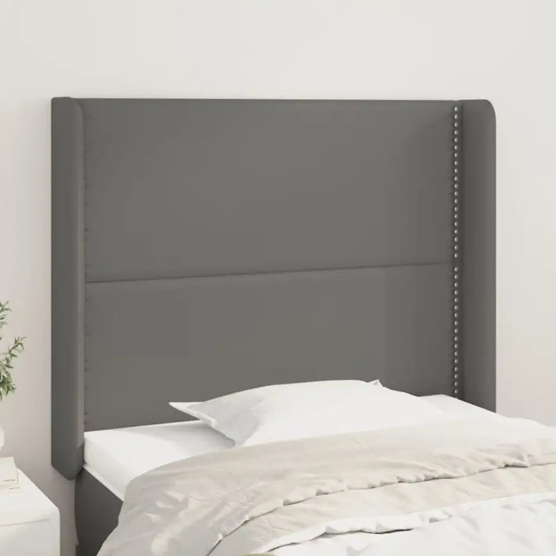 Hoofdborden en voetborden met hoogwaardig kunstleer levering bevat - Grijs / 103 x 16 x 118/128 cm / 1 - Hoofdborden