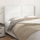Hoofdborden en voetborden met hoogwaardig kunstleer levering bevat - Wit / 163 x 16 x 118/128 cm / 1 - Hoofdborden