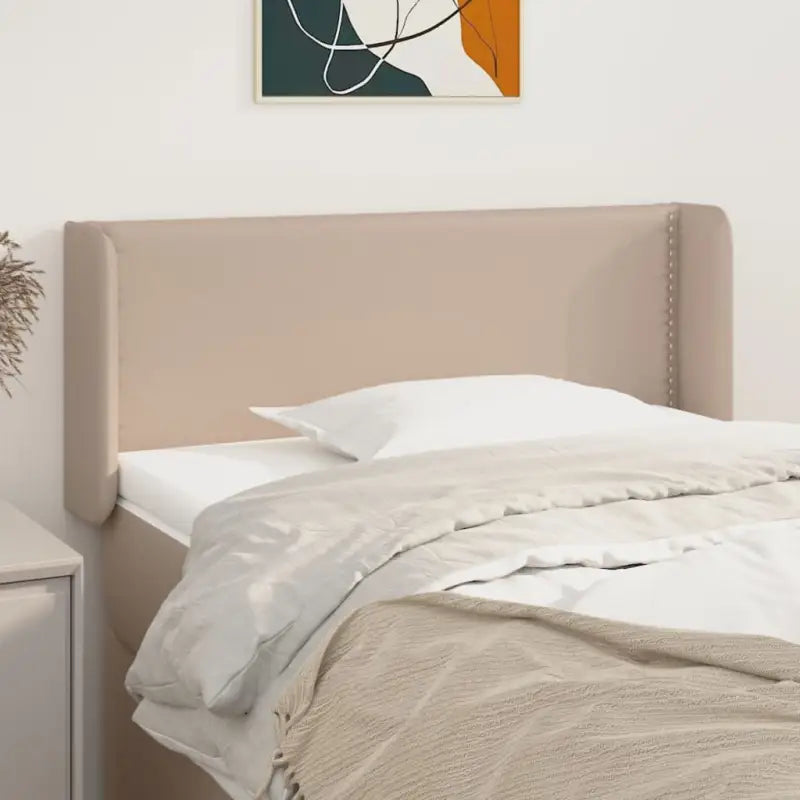 Hoofdborden en voetborden met hoogwaardig kunstleer levering bevat - Cappuccino / 93 x 16 x 78/88 cm / 1 - Hoofdborden