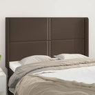 Hoofdborden en voetborden met hoogwaardig kunstleer levering bevat - Bruin / 147 x 16 x 118/128 cm / 1 - Hoofdborden