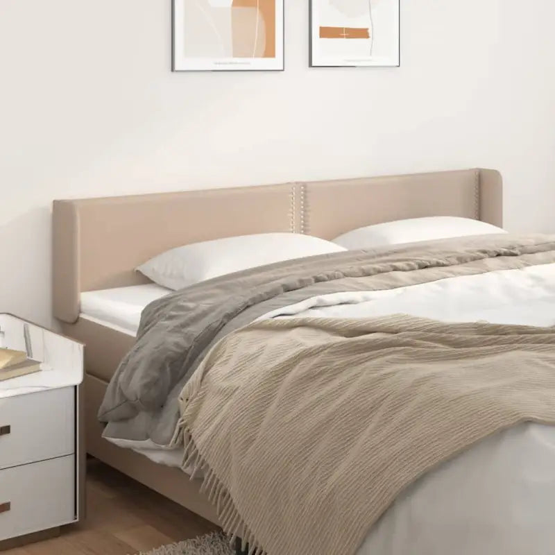 Hoofdborden en voetborden met hoogwaardig kunstleer levering bevat - Cappuccino / 163 x 16 x 78/88 cm / 1 - Hoofdborden