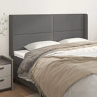 Hoofdborden en voetborden met hoogwaardig kunstleer levering bevat - Grijs / 183 x 16 x 118/128 cm / 1 - Hoofdborden