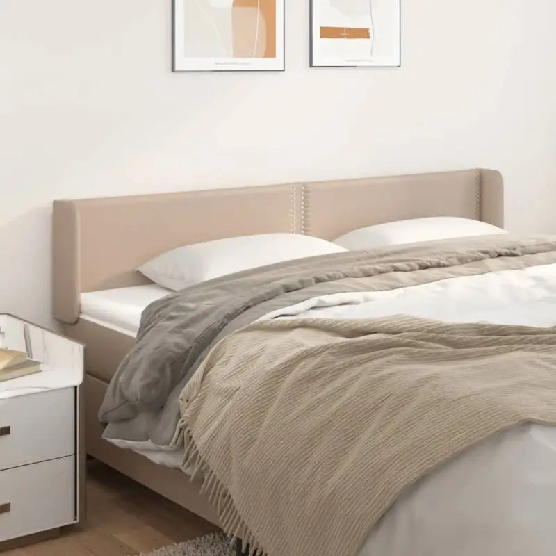 Hoofdborden en voetborden met hoogwaardig kunstleer levering bevat - Cappuccino / 203 x 16 x 78/88 cm / 1 - Hoofdborden