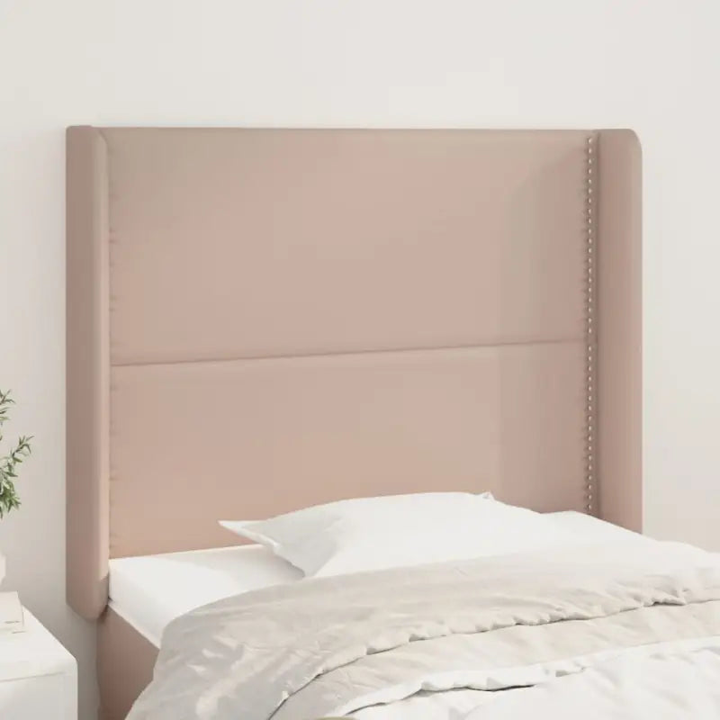 Hoofdborden en voetborden met hoogwaardig kunstleer levering bevat - Cappuccino / 93 x 16 x 118/128 cm / 1