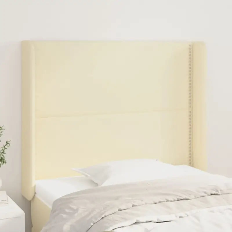 Hoofdborden en voetborden met hoogwaardig kunstleer levering bevat - Crème / 83 x 16 x 118/128 cm / 1 - Hoofdborden