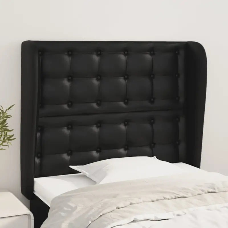 Hoofdborden en voetborden met hoogwaardige kunstleer levering bevat - Zwart / 93 x 23 x 118/128 cm / 1 - Hoofdborden