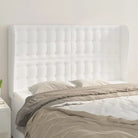 Hoofdborden en voetborden met hoogwaardige kunstleer levering bevat - Wit / 147 x 23 x 118/128 cm / 1 - Hoofdborden