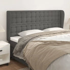 Hoofdborden en voetborden met hoogwaardige kunstleer levering bevat - Grijs / 183 x 23 x 118/128 cm / 1 - Hoofdborden