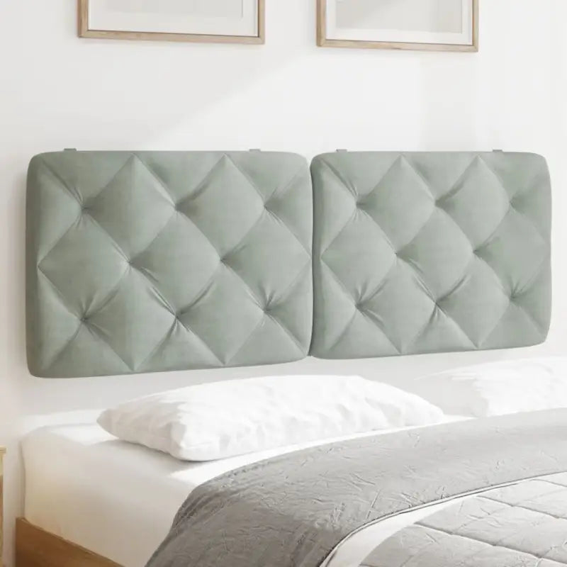 Hoofdborden en voetborden met klassieke schoonheid en zacht fluweel - Lichtgrijs / 120 cm / 1 - Hoofdborden