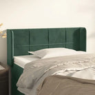 Hoofdborden en voetborden met levering bevat in zacht fluweel - Donkergroen / 93 x 16 x 78/88 cm / 1 - Hoofdborden