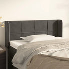 Hoofdborden en voetborden met levering bevat in zacht fluweel - Donkergrijs / 103 x 16 x 78/88 cm / 1 - Hoofdborden
