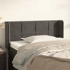 Hoofdborden en voetborden met levering bevat in zacht fluweel - Donkergrijs / 93 x 16 x 78/88 cm / 1 - Hoofdborden