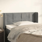 Hoofdborden en voetborden met levering bevat in zacht fluweel - Lichtgrijs / 83 x 16 x 78/88 cm / 1 - Hoofdborden