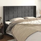 Hoofdborden en voetborden met levering bevat in zacht fluweel - Donkergrijs / 163 x 16 x 118/128 cm / 1 - Hoofdborden