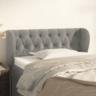 Hoofdborden en voetborden met levering bevat in zacht fluweel design - Lichtgrijs / 103 x 23 x 78/88 cm / 1