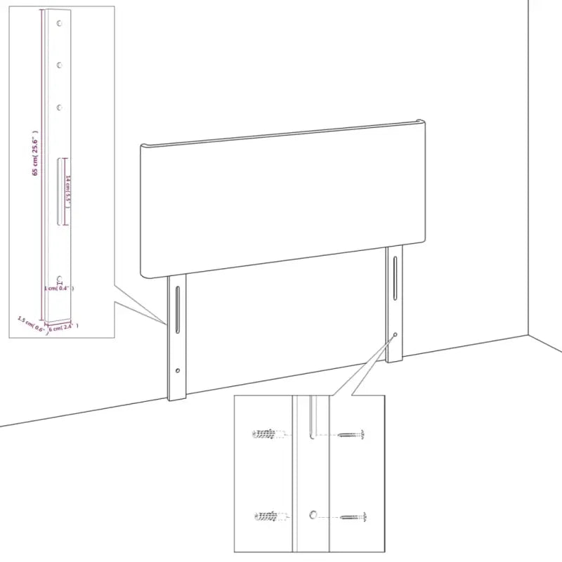 Hoofdborden en voetborden met levering bevat in zacht fluweel design - Hoofdborden en voetborden