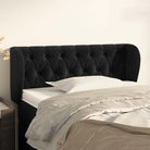 Hoofdborden en voetborden met levering bevat in zacht fluweel design - Zwart / 103 x 23 x 78/88 cm / 1 - Hoofdborden