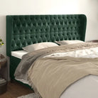 Hoofdborden en voetborden met levering bevat in zacht fluweel design - Donkergroen / 183 x 23 x 118/128 cm / 1
