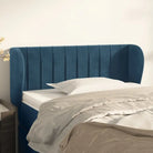 Hoofdborden en voetborden met levering bevat in zacht fluweel ontwerp - Donkerblauw / 83 x 23 x 78/88 cm / 1