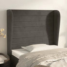 Hoofdborden en voetborden met levering bevat in zacht fluweel ontwerp - Donkergrijs / 83 x 23 x 118/128 cm / 1