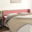 Hoofdborden en voetborden met levering bevat in zacht fluweel ontwerp - Roze / 183 x 23 x 78/88 cm / 1 - Hoofdborden