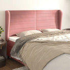 Hoofdborden en voetborden met levering bevat in zacht fluweel ontwerp - Roze / 203 x 23 x 118/128 cm / 1 - Hoofdborden