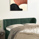 Hoofdborden en voetborden met levering bevat in zacht fluweel ontwerp - Donkergroen / 147 x 23 x 78/88 cm / 1