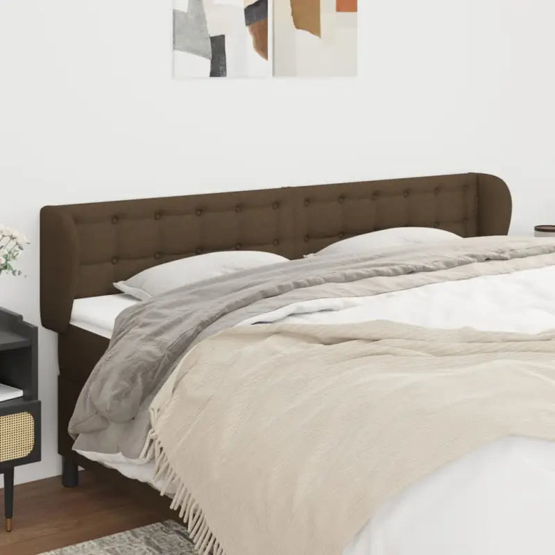 Hoofdborden en Voetborden met levering bevat voor een stijlvolle slaapkamer - Donkerbruin / 203 x 23 x 78/88 cm / 1