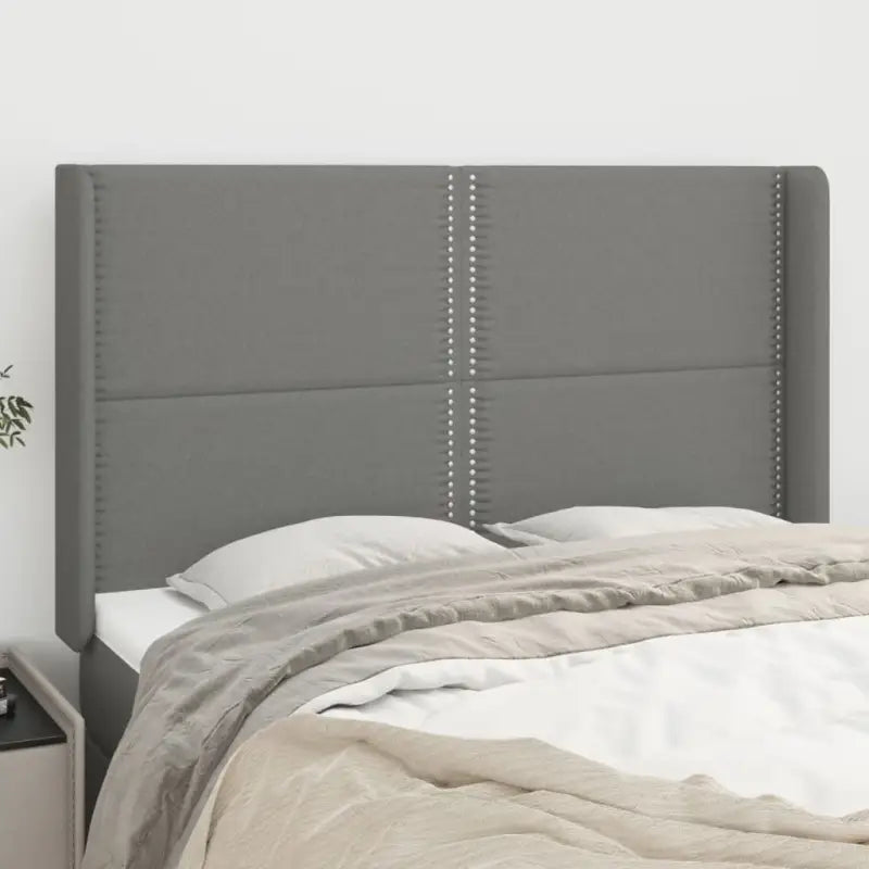 Hoofdborden en Voetborden met Levering Bevat voor Elke Slaapkamer - Donkergrijs / 147 x 16 x 118/128 cm / 1