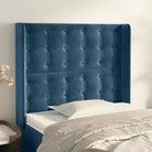 Hoofdborden en voetborden met luxe fluweel levering bevat - Donkerblauw / 93 x 16 x 118/128 cm / 1 - Hoofdborden