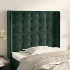 Hoofdborden en voetborden met luxe fluweel levering bevat - Donkergroen / 103 x 16 x 118/128 cm / 1 - Hoofdborden