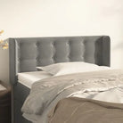 Hoofdborden en voetborden met luxe fluweel levering bevat - Lichtgrijs / 93 x 16 x 78/88 cm / 1 - Hoofdborden