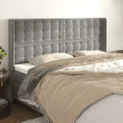 Hoofdborden en voetborden met luxe fluweel levering bevat - Lichtgrijs / 203 x 16 x 118/128 cm / 1 - Hoofdborden