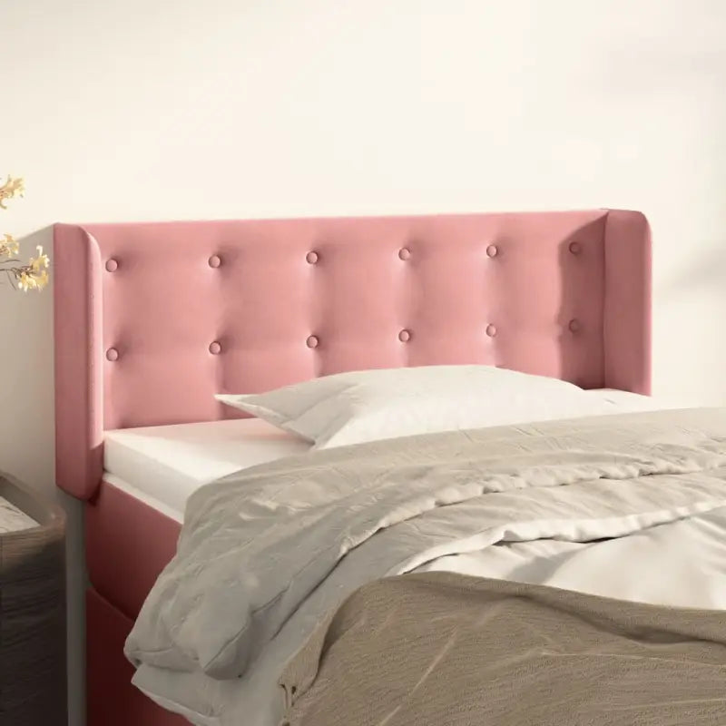 Hoofdborden en voetborden met luxe fluweel levering bevat - Roze / 83 x 16 x 78/88 cm / 1 - Hoofdborden en voetborden