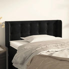 Hoofdborden en voetborden met luxe fluweel levering bevat - Zwart / 93 x 16 x 78/88 cm / 1 - Hoofdborden en voetborden