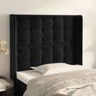 Hoofdborden en voetborden met luxe fluweel levering bevat - Zwart / 93 x 16 x 118/128 cm / 1 - Hoofdborden en voetborden