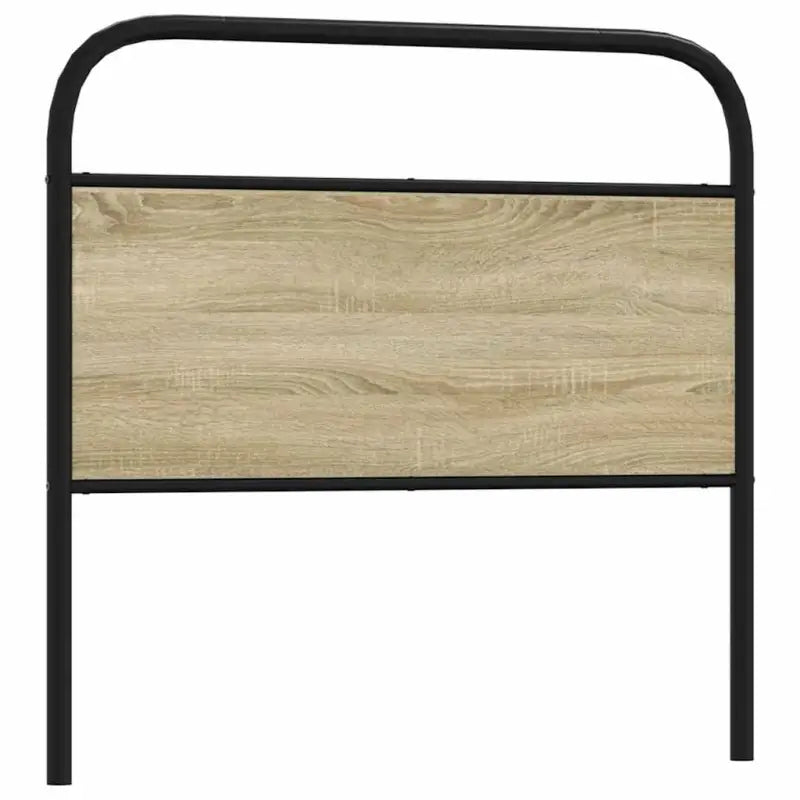 Hoofdborden en voetborden met ronde buizen en bewerkt hout - Sonoma eiken / 90 cm / 1 - Hoofdborden en voetborden