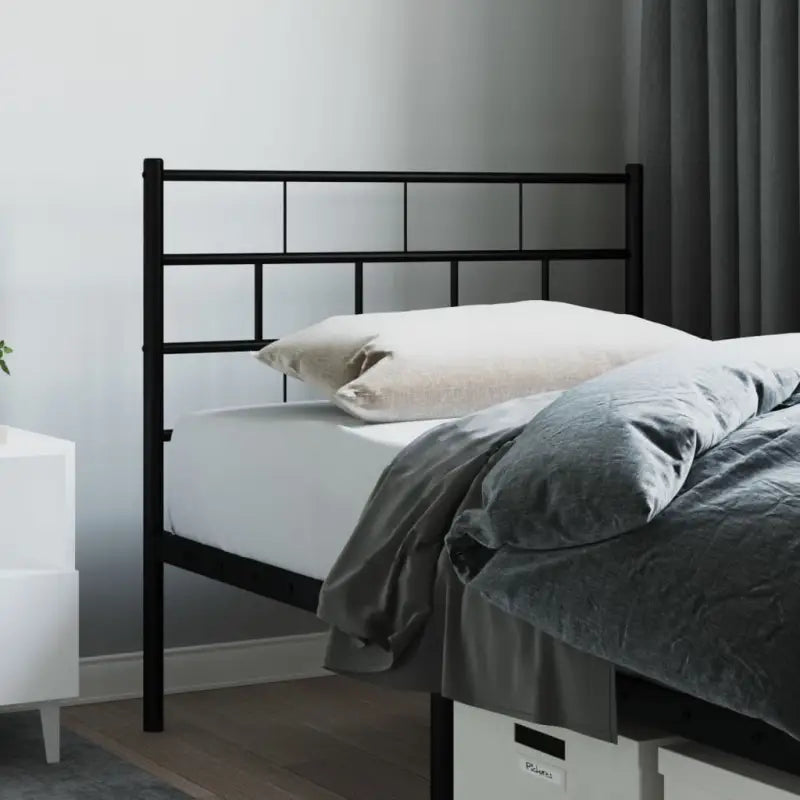Hoofdborden en voetborden met ronde buizen van gepoedercoat staal - Zwart / 80 cm / 1 - Hoofdborden en voetborden