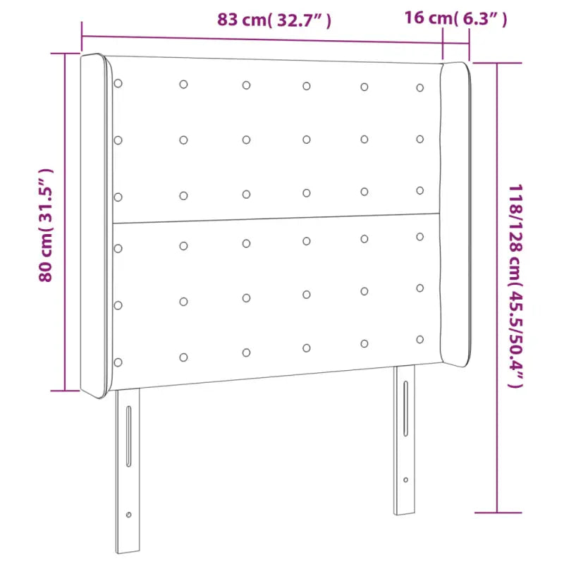 Hoofdborden en voetborden met trendy ontwerp 83x16x118 levering bevat - Hoofdborden en voetborden