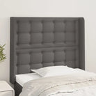 Hoofdborden en voetborden met trendy ontwerp 83x16x118 levering bevat - Grijs / 83 x 16 x 118/128 cm / 1 - Hoofdborden