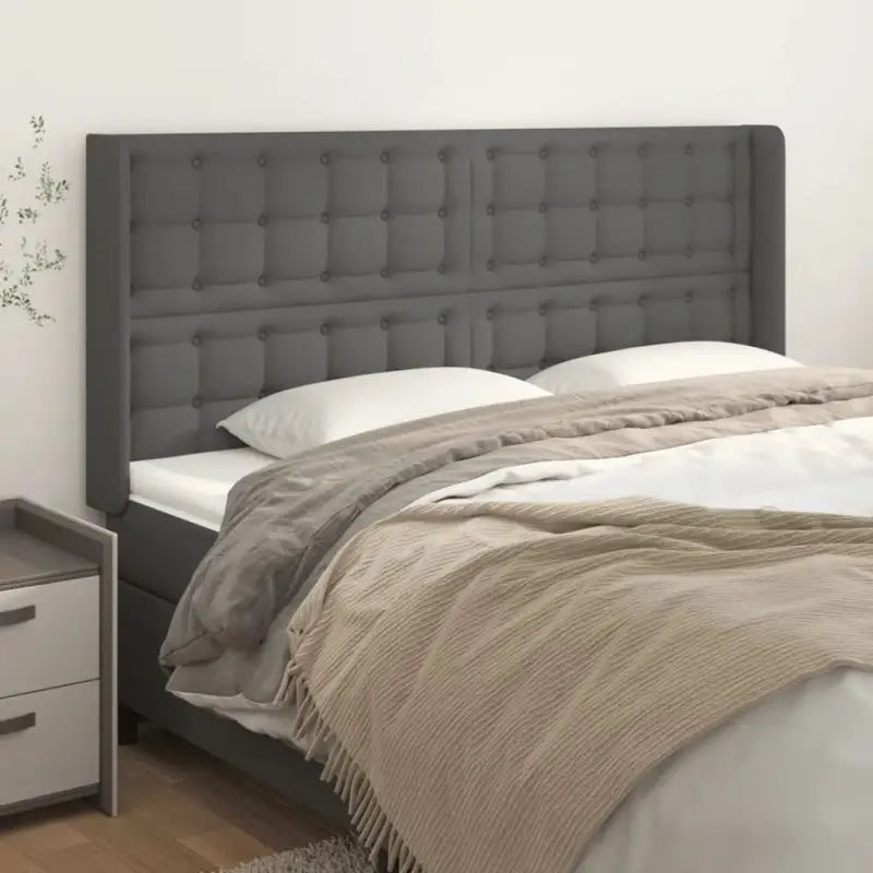 Hoofdborden en voetborden met trendy ontwerp 83x16x118 levering bevat - Grijs / 203 x 16 x 118/128 cm / 1 - Hoofdborden
