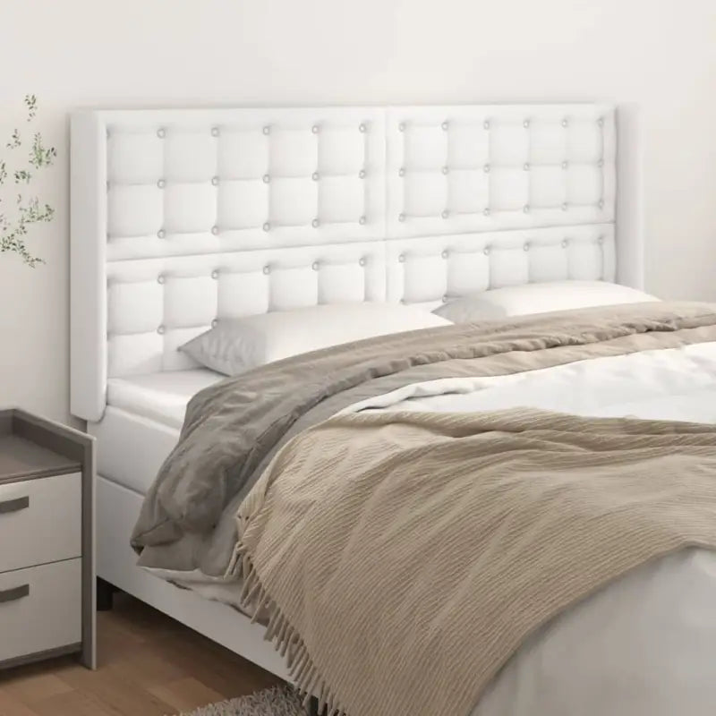 Hoofdborden en voetborden met trendy ontwerp 83x16x118 levering bevat - Wit / 203 x 16 x 118/128 cm / 1 - Hoofdborden