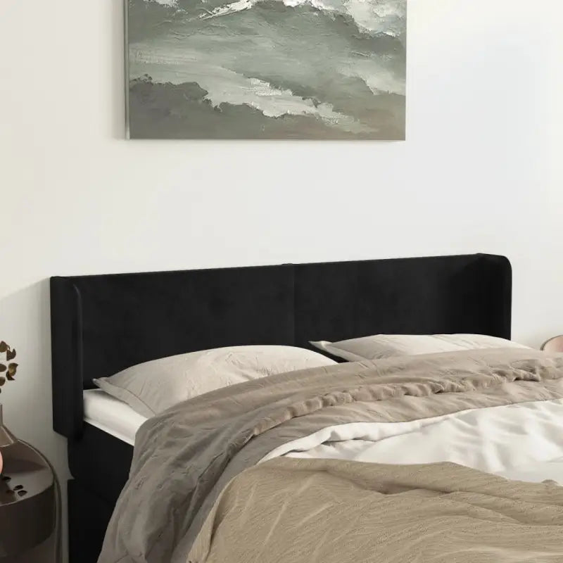 Hoofdborden en voetborden met trendy ontwerp levering bevat 183x16x78 - Zwart / 147 x 16 x 78/88 cm / 1 - Hoofdborden
