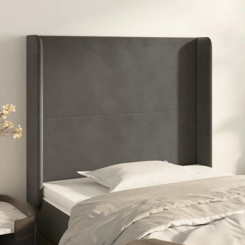 Hoofdborden en voetborden met trendy ontwerp levering bevat 183x16x78 - Donkergrijs / 103 x 16 x 118/128 cm / 1