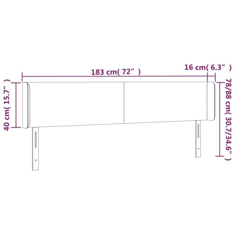 Hoofdborden en voetborden met trendy ontwerp levering bevat 183x16x78 - Hoofdborden en voetborden