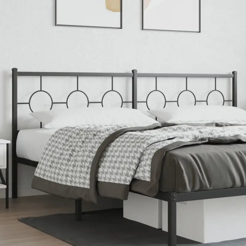 Hoofdborden en voetborden met vierkante buizen voor een eigentijdse uitstraling - Zwart / 200 cm / 1 - Hoofdborden