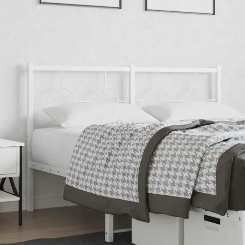 Hoofdborden en voetborden met vierkante buizen voor een eigentijdse uitstraling - Wit / 135 cm / 1 - Hoofdborden